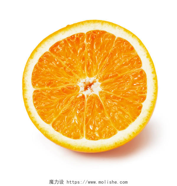 白底水果橙子切开橙子切开鲜橙半个橙子鲜橙